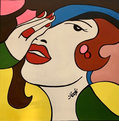 Lady with Red Ring by Anouck Jourdaa, Painting for Sale on Select