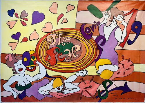 GIVE ME LIBERTY OR GIVE ME DEATH by Anouck Jourdaa, Painting for Sale on Select