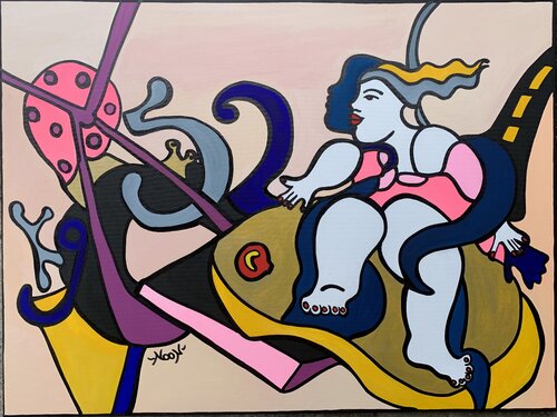 Snail Scale, Francis Bacon Tribute by Anouck Jourdaa, Painting for Sale on Select