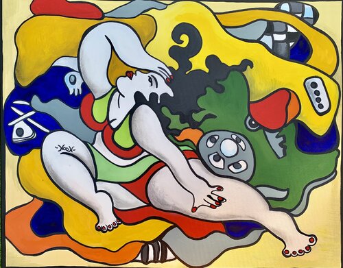 Mechanical Woman by Anouck Jourdaa, Painting for Sale on Select
