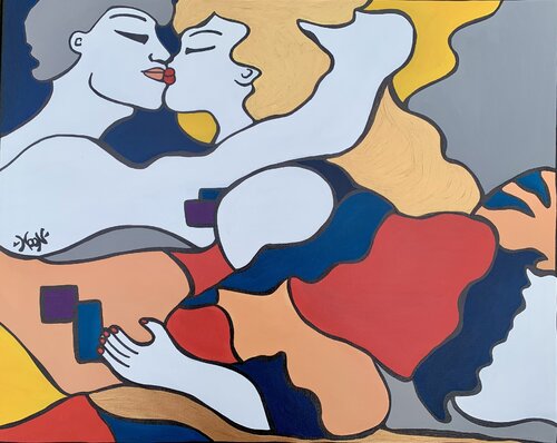 Bisou by Anouck Jourdaa, Painting for Sale on Select