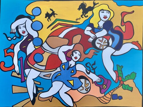 Hold Your Horses by Anouck Jourdaa, Painting for Sale on Select