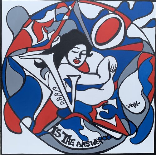 LOVE IS THE ANSWER by Anouck Jourdaa, Painting for Sale on Select