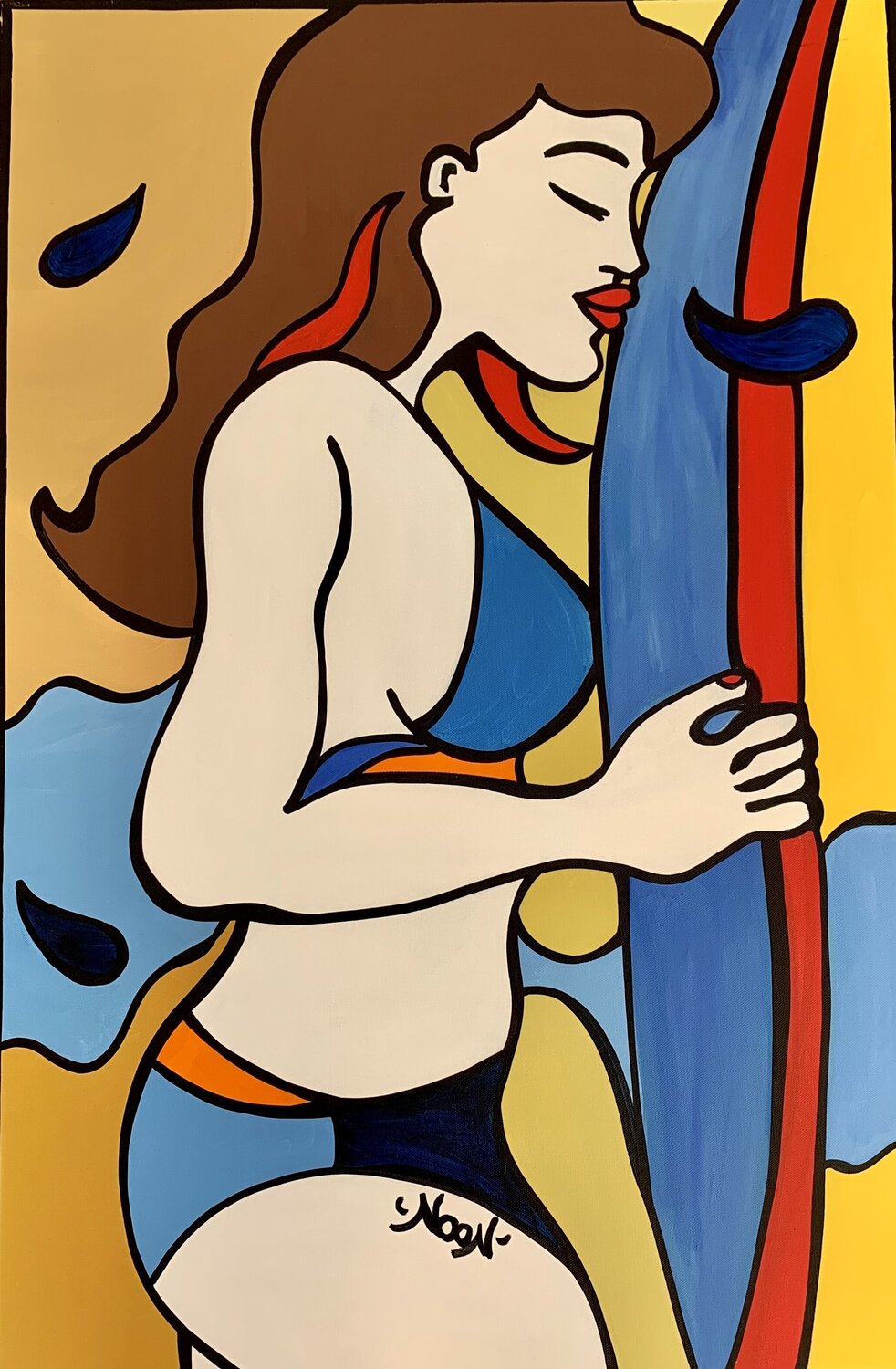 STOKED Anouck Jourdaa Original painting for sale