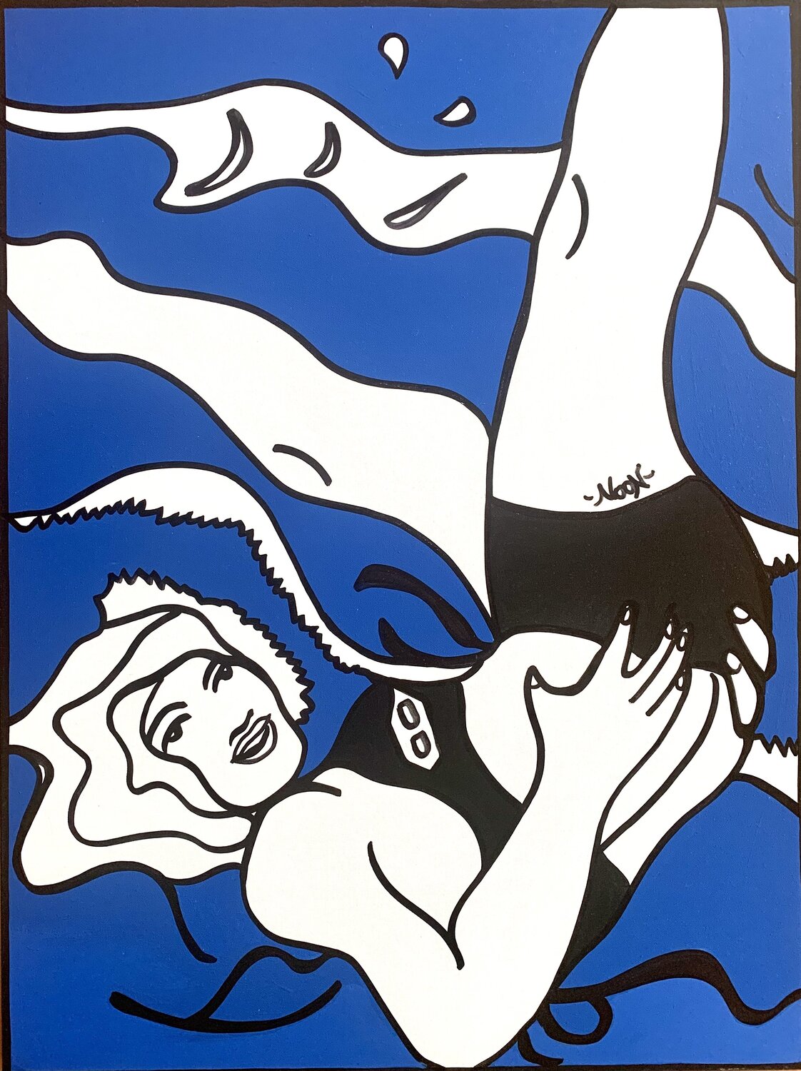 Yoga Stand Anouck Jourdaa Original painting for sale