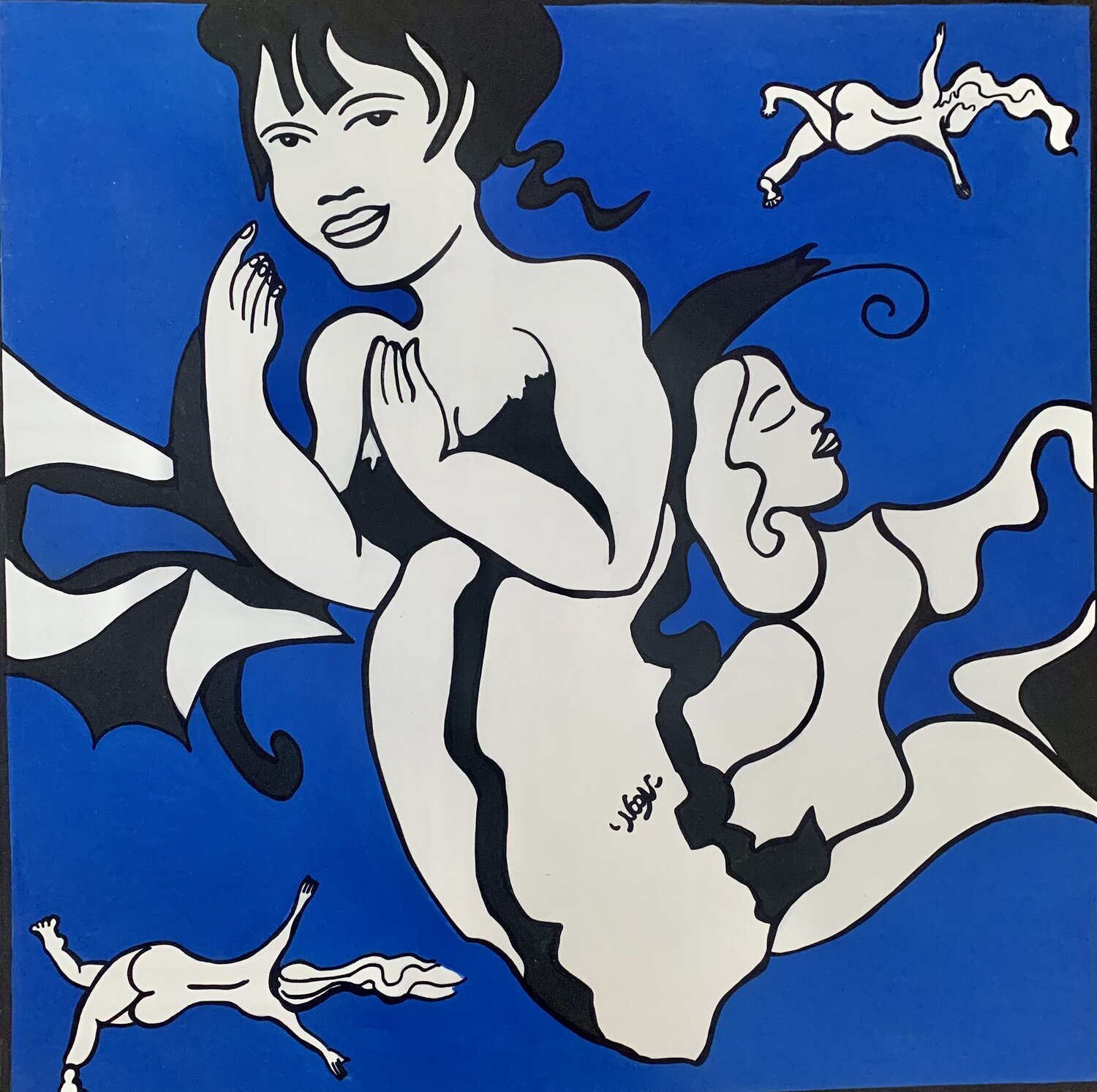Naiads Anouck Jourdaa Original painting for sale