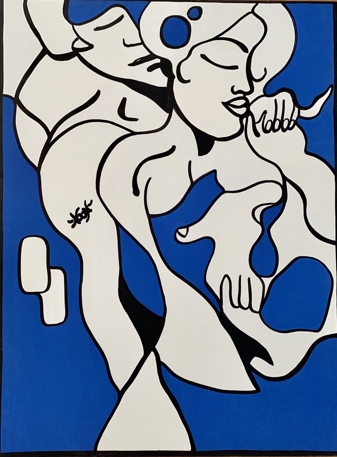 Naughty Nap Anouck Jourdaa Original painting for sale