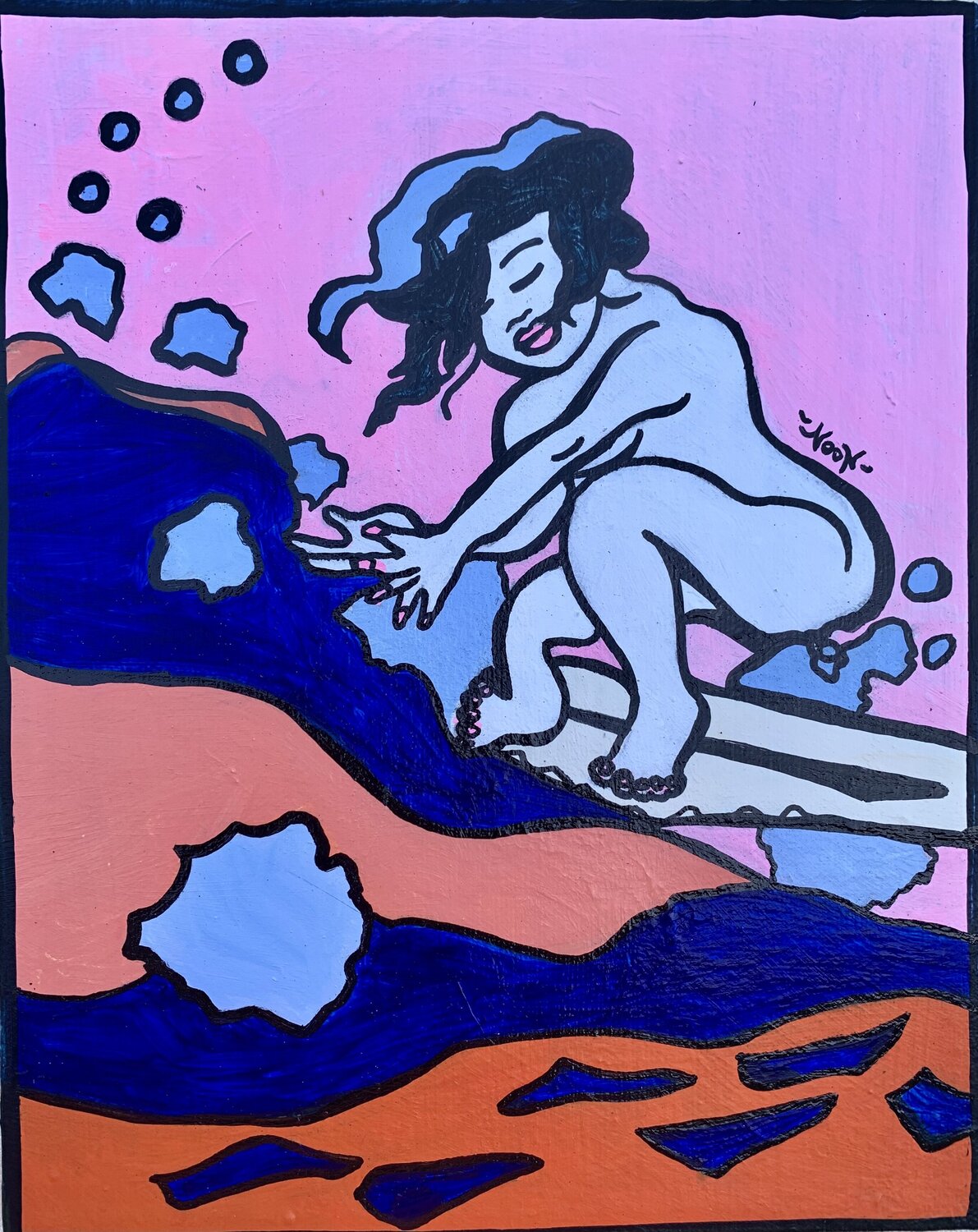 Go with the Flow Anouck Jourdaa Original painting for sale