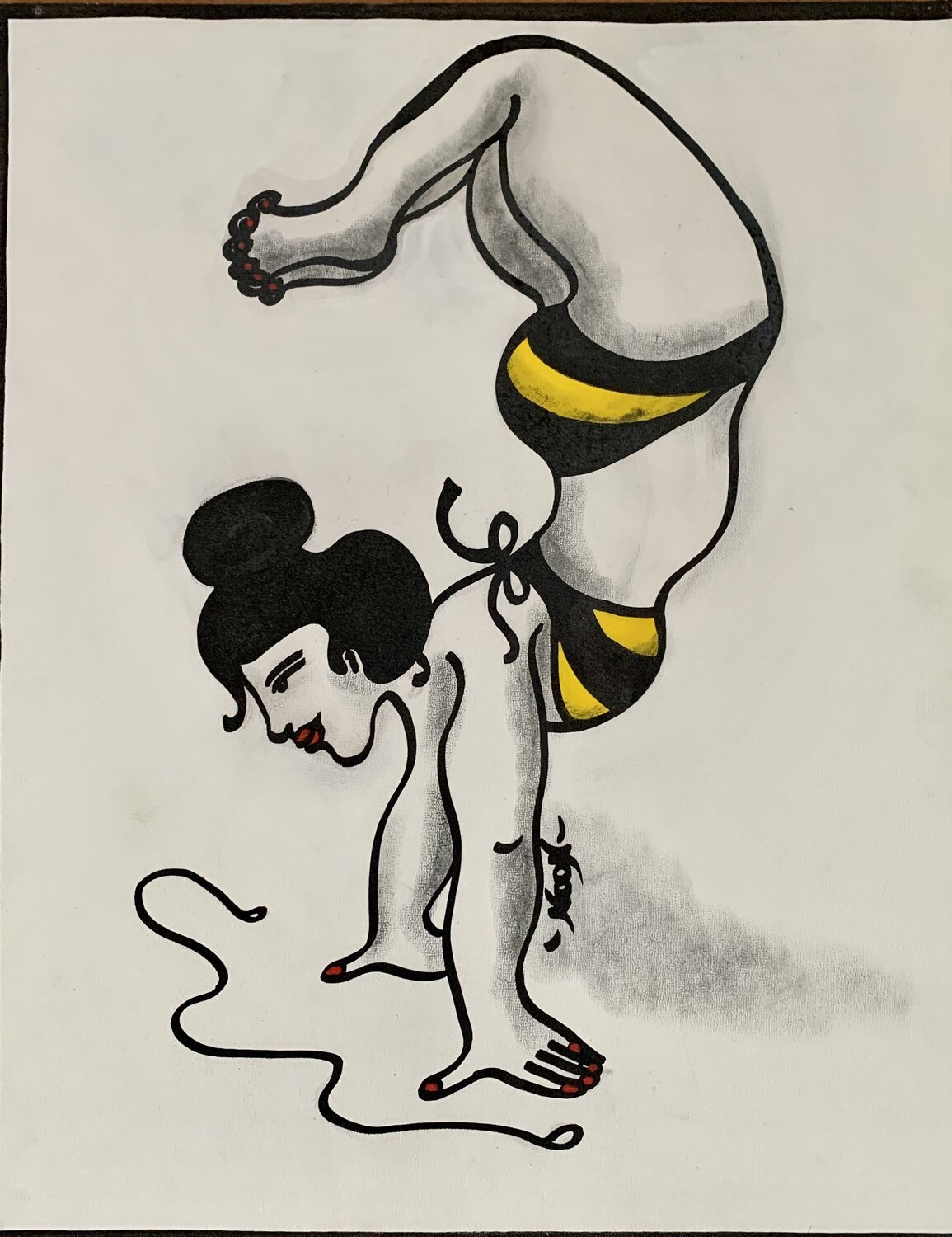 Yogi Girl Anouck Jourdaa Original painting for sale