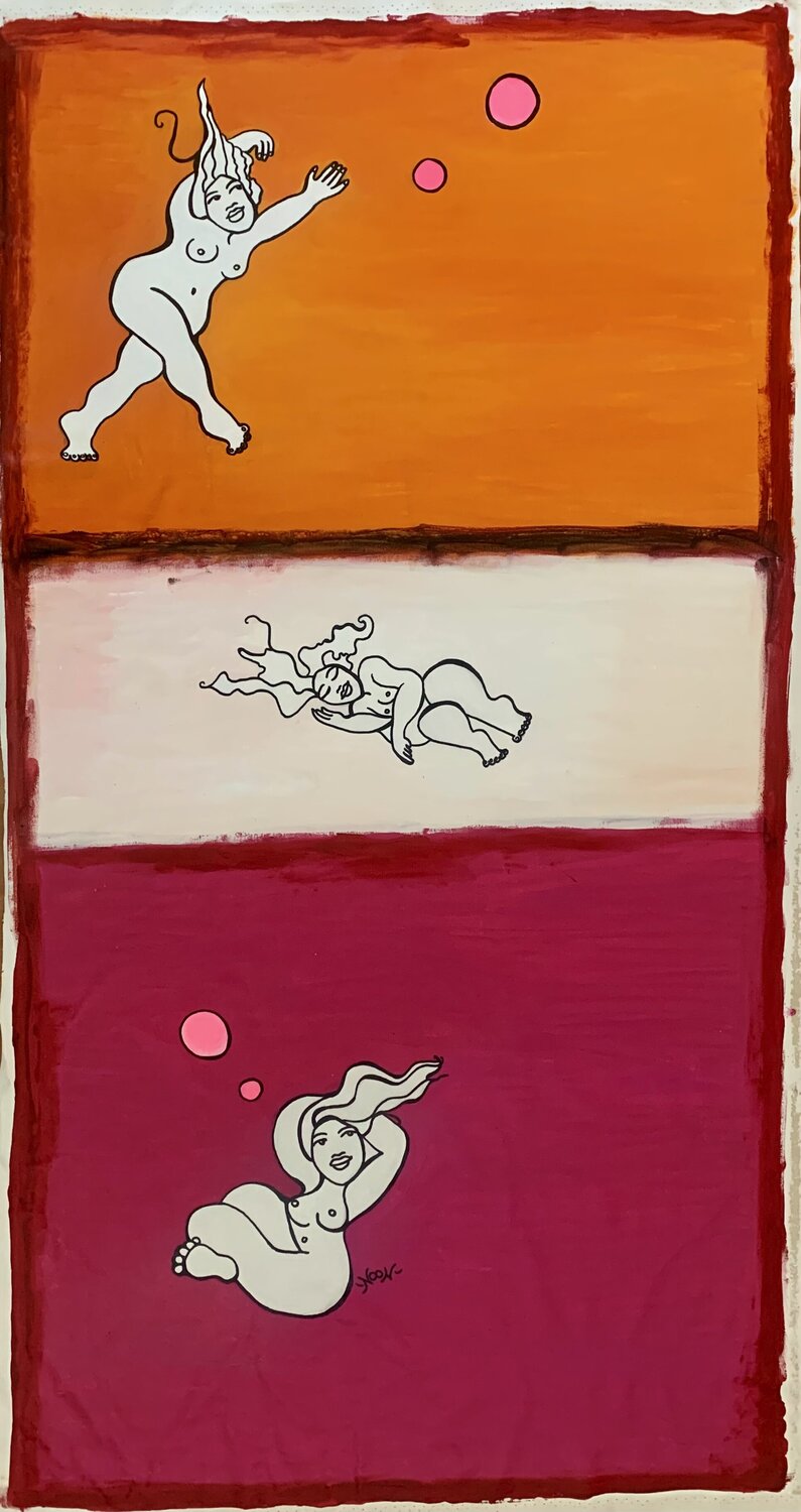 D'après Rothko; dans ma bulle Anouck Jourdaa Original painting for sale