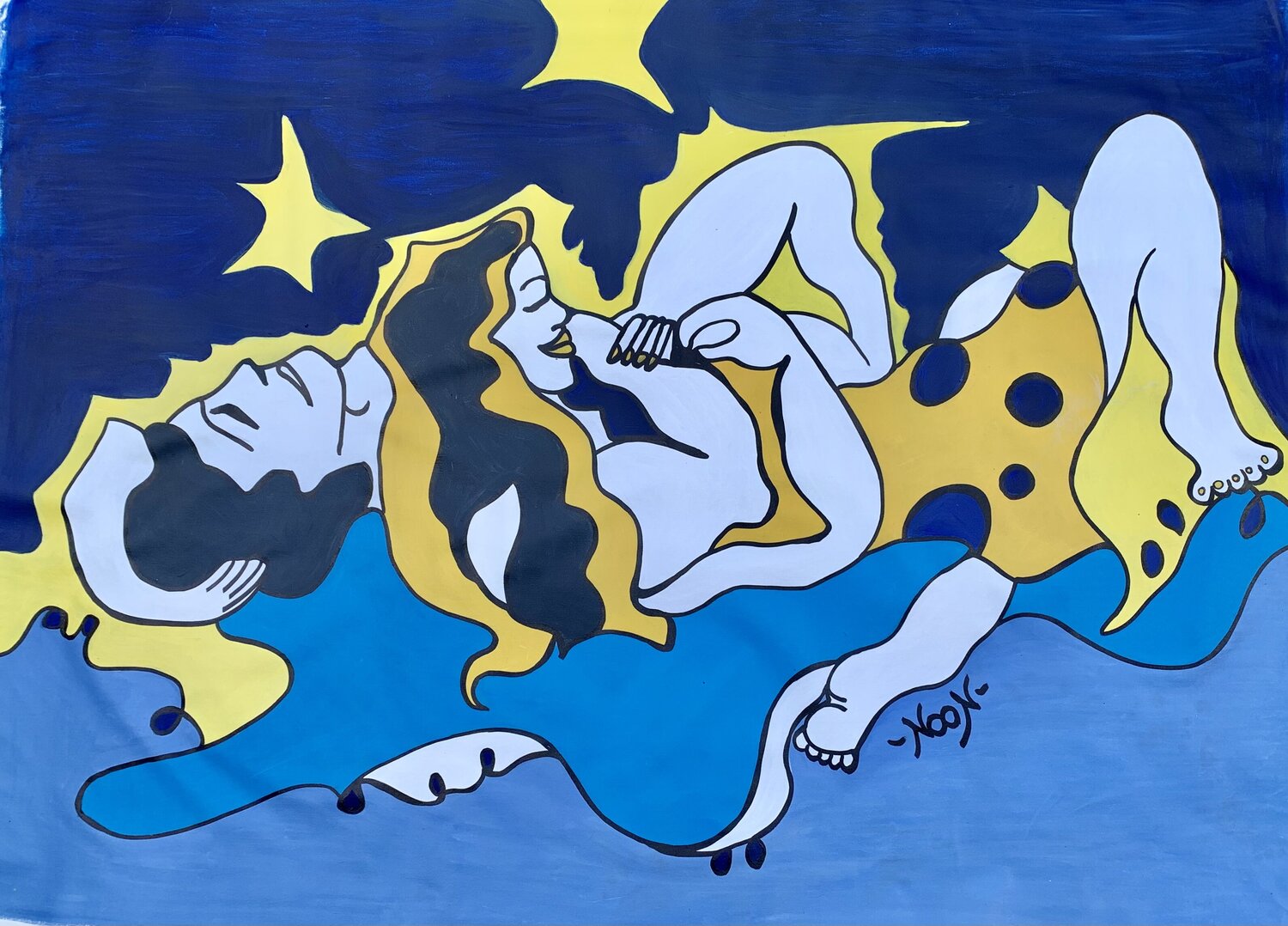 Starry Night Anouck Jourdaa Original painting for sale