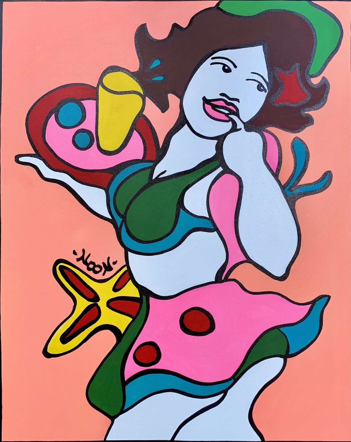 Love for Breakfast Anouck Jourdaa Original painting for sale