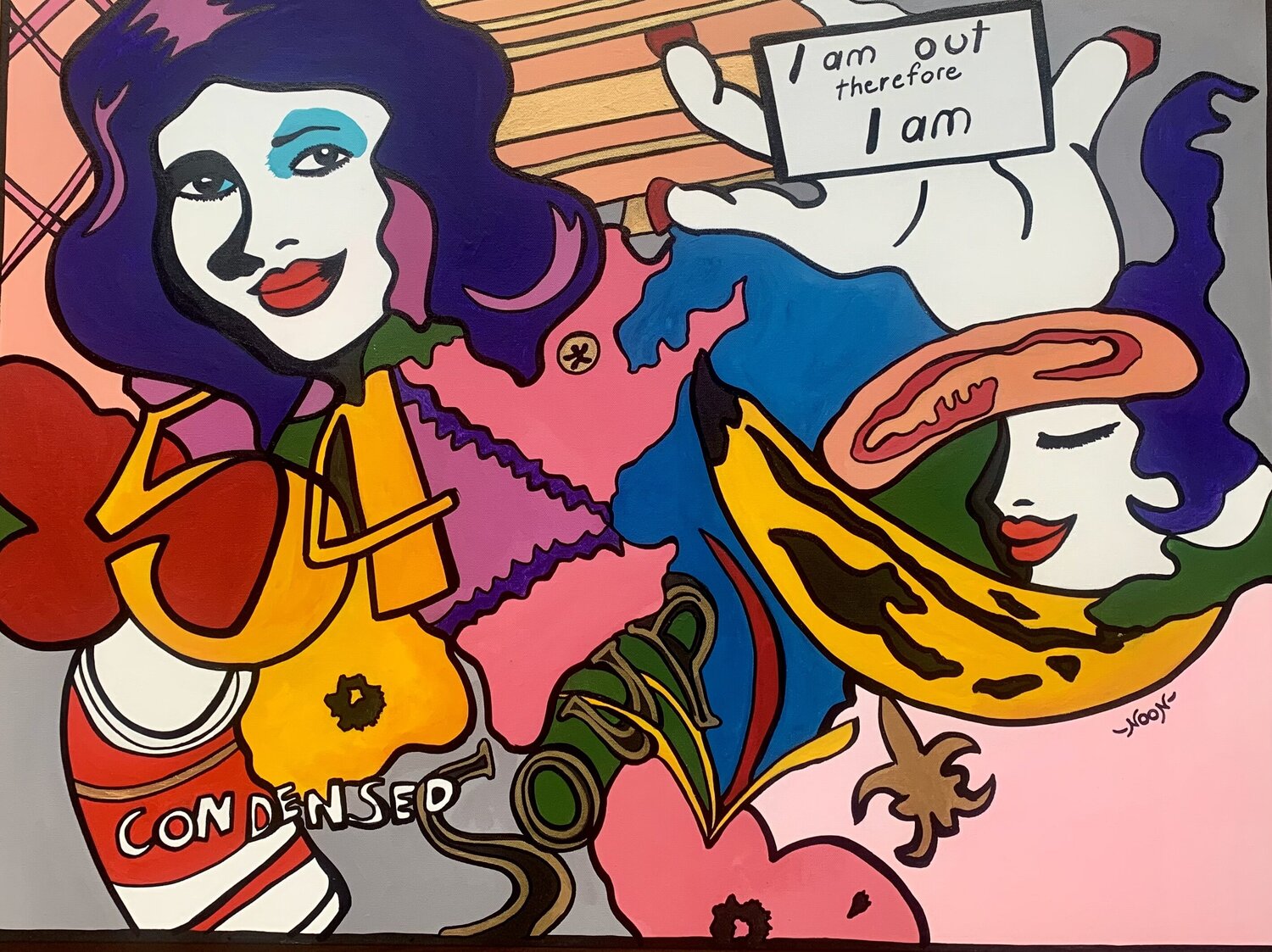 I Am Out, Therefore I Am Anouck Jourdaa Original painting for sale