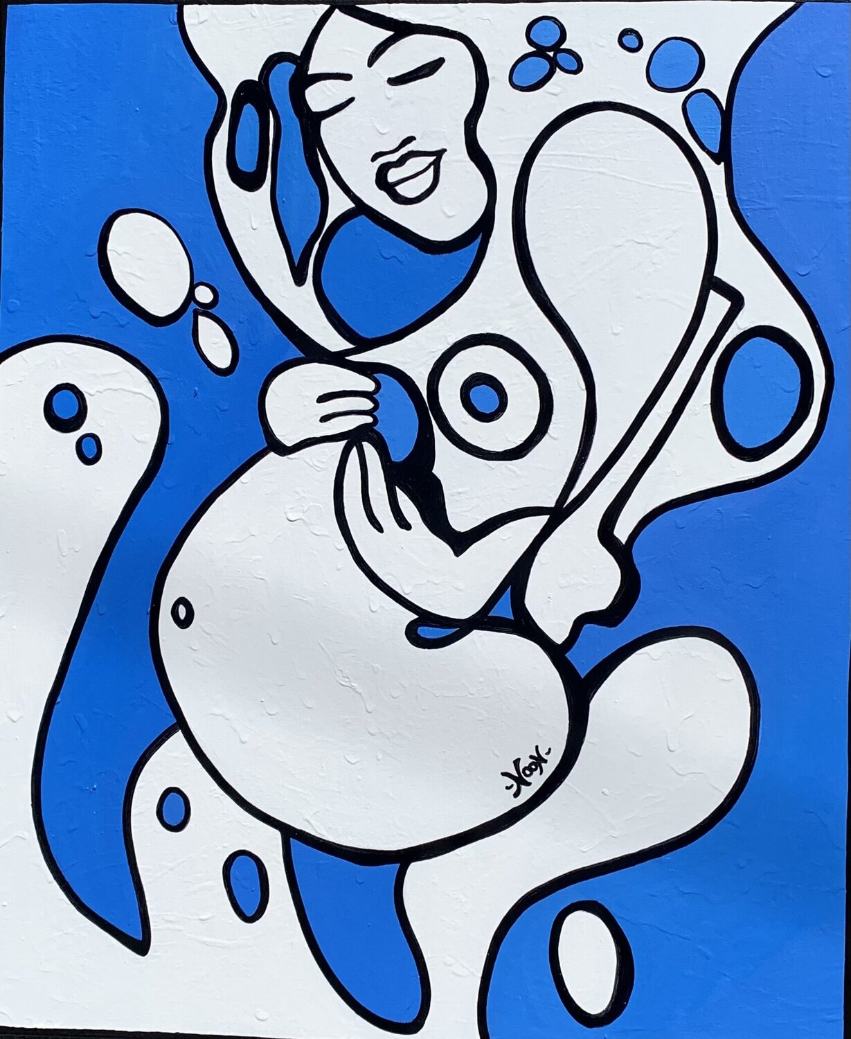 Maternité Anouck Jourdaa Original painting for sale