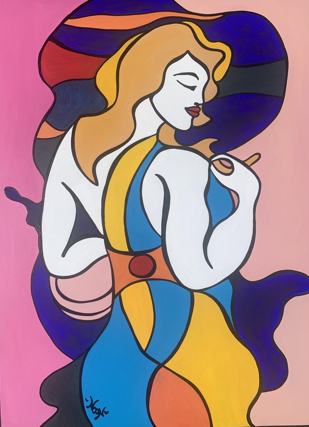 Gisèle Anouck Jourdaa Original painting for sale