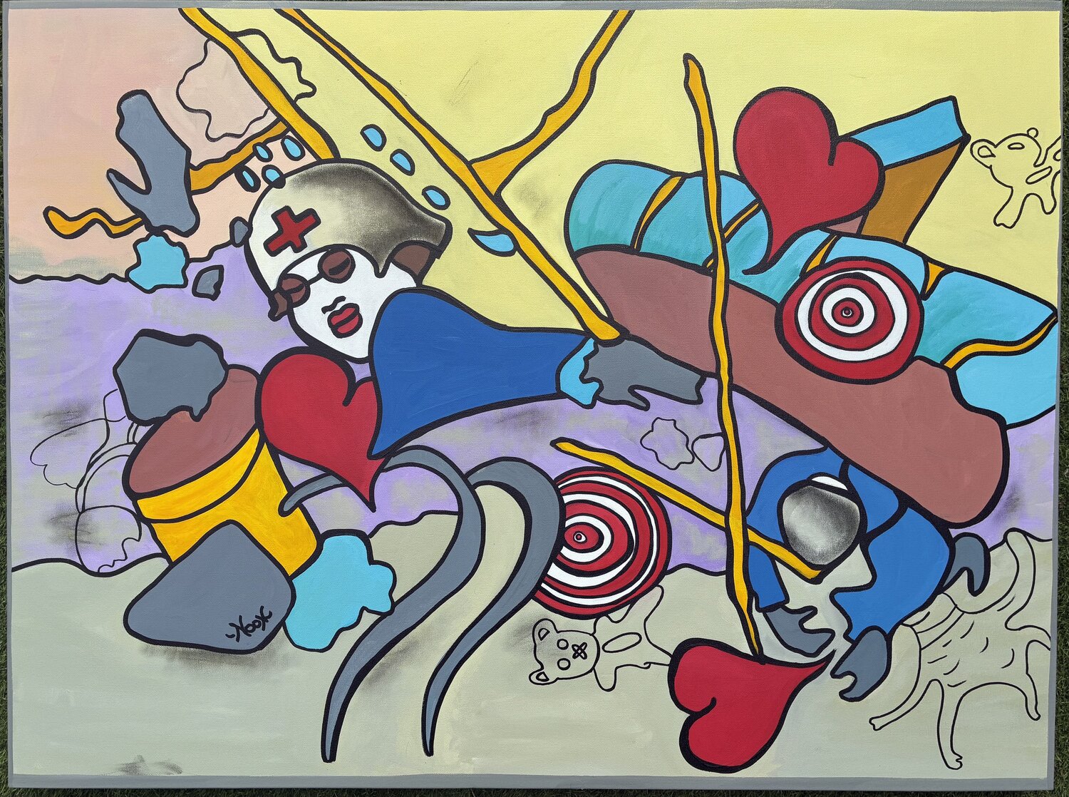 TERREMOTO II Anouck Jourdaa Original painting for sale