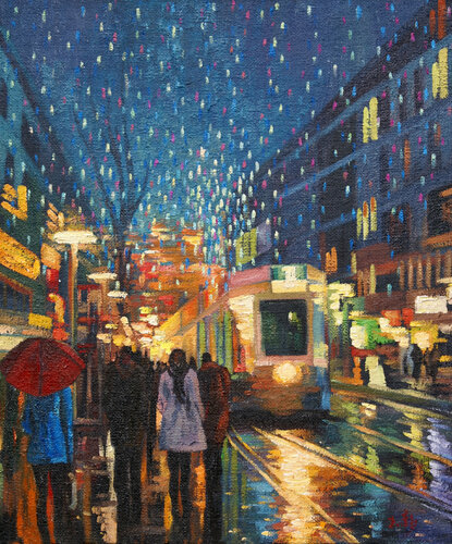 Zurich After Rain 2 by Li Tellenbach-Guo, Painting for Sale on Select