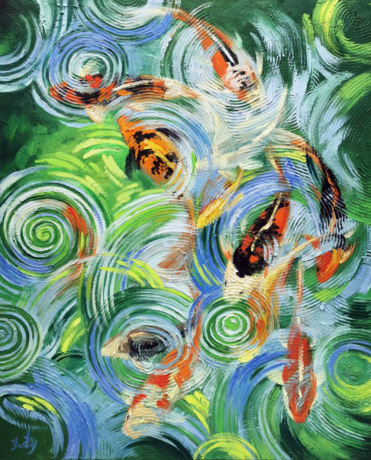 The Shape Of The Water 3 Li Tellenbach-Guo Original painting for sale