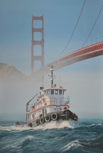 Sous le Golden Gate by Jean-Claude Pallier, Painting for Sale on Select