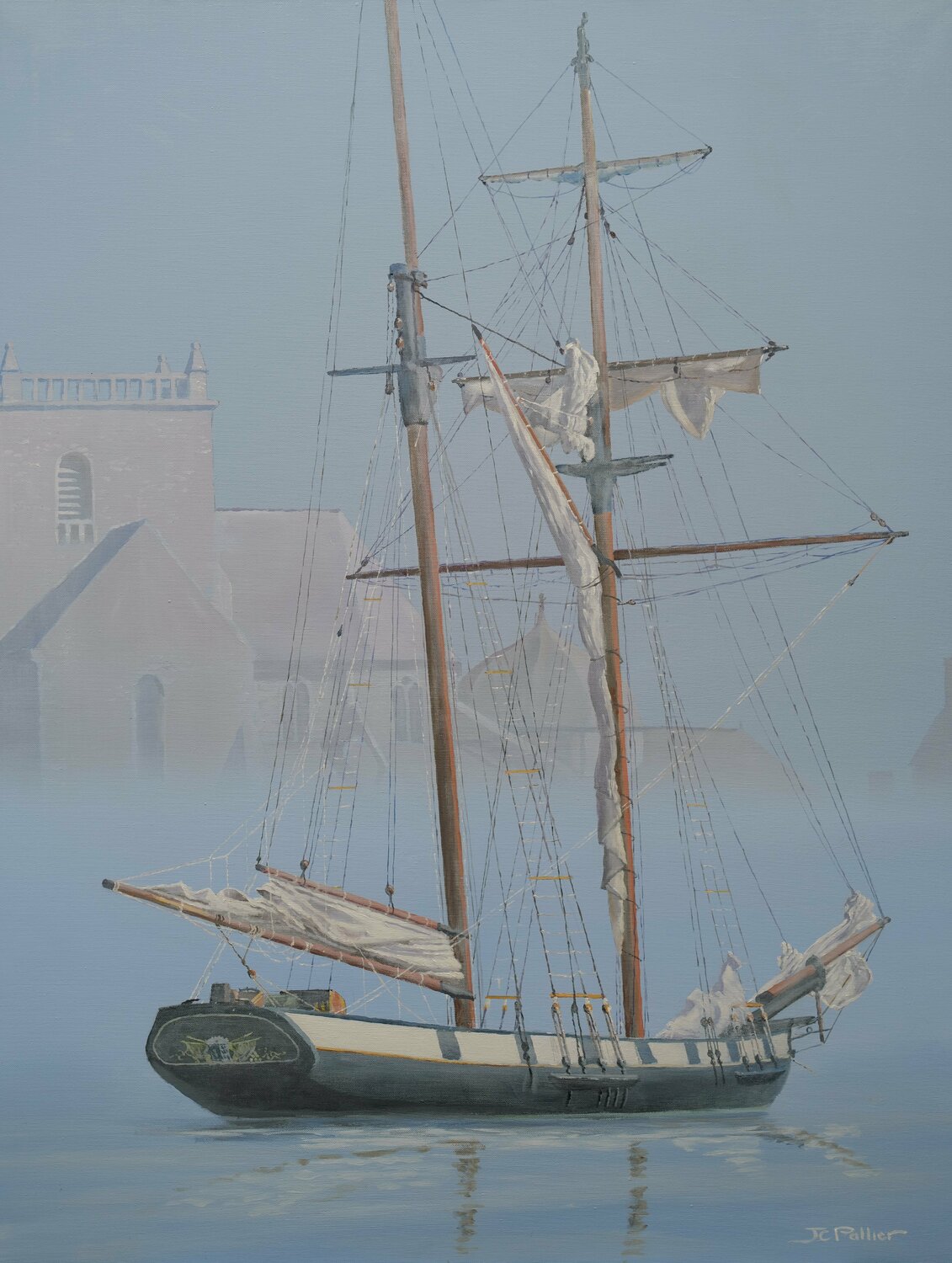 La brume se déchire Jean-Claude Pallier Original painting for sale