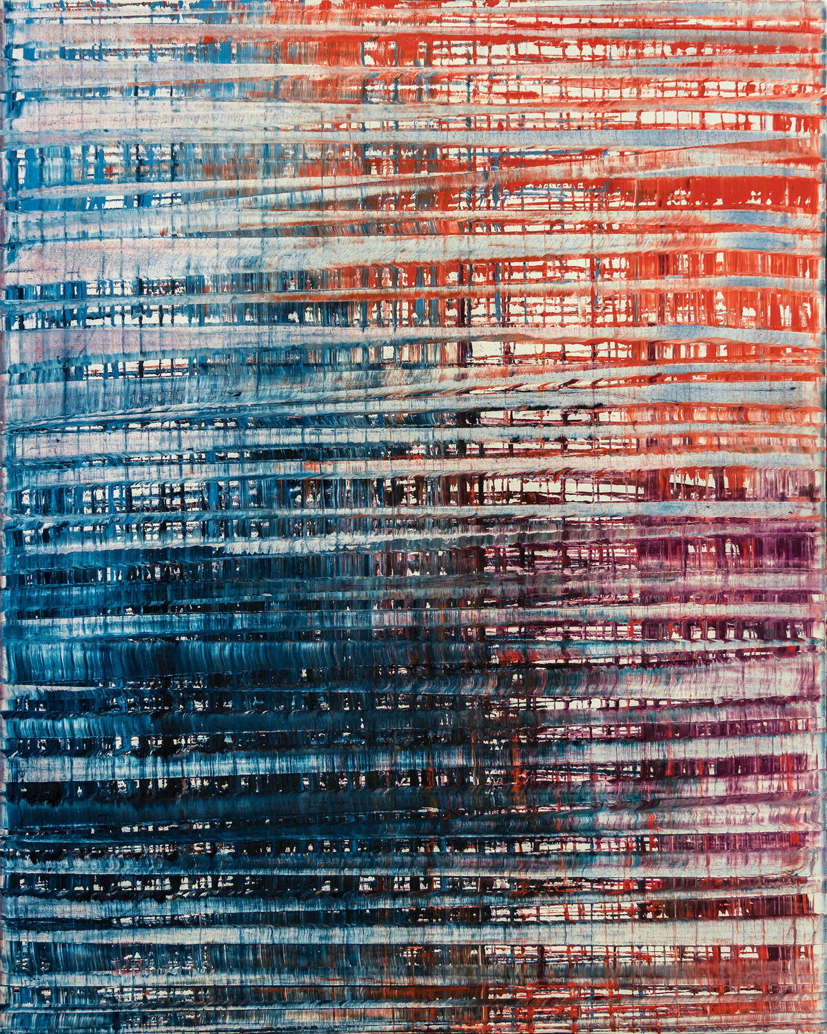 ZEN 2112 (blue-red) Anando Arnold Original painting for sale