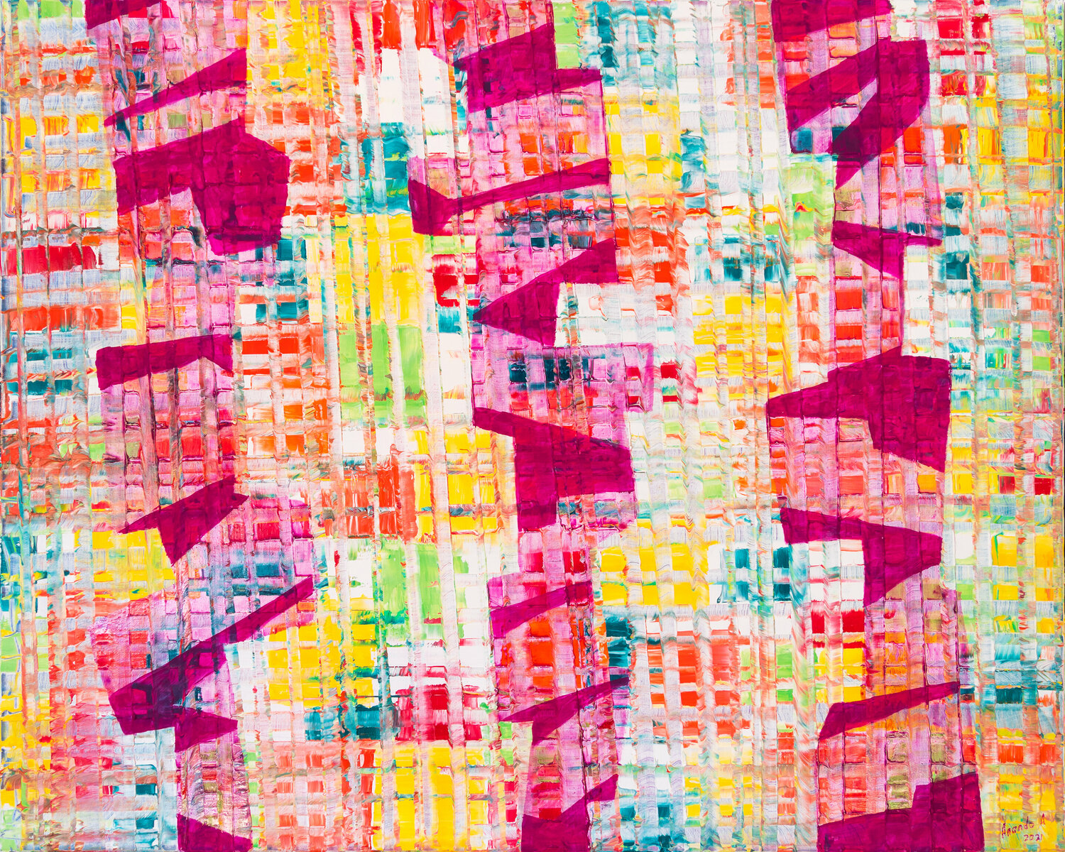 ZEN 2115(three towers) Anando Arnold Original painting for sale