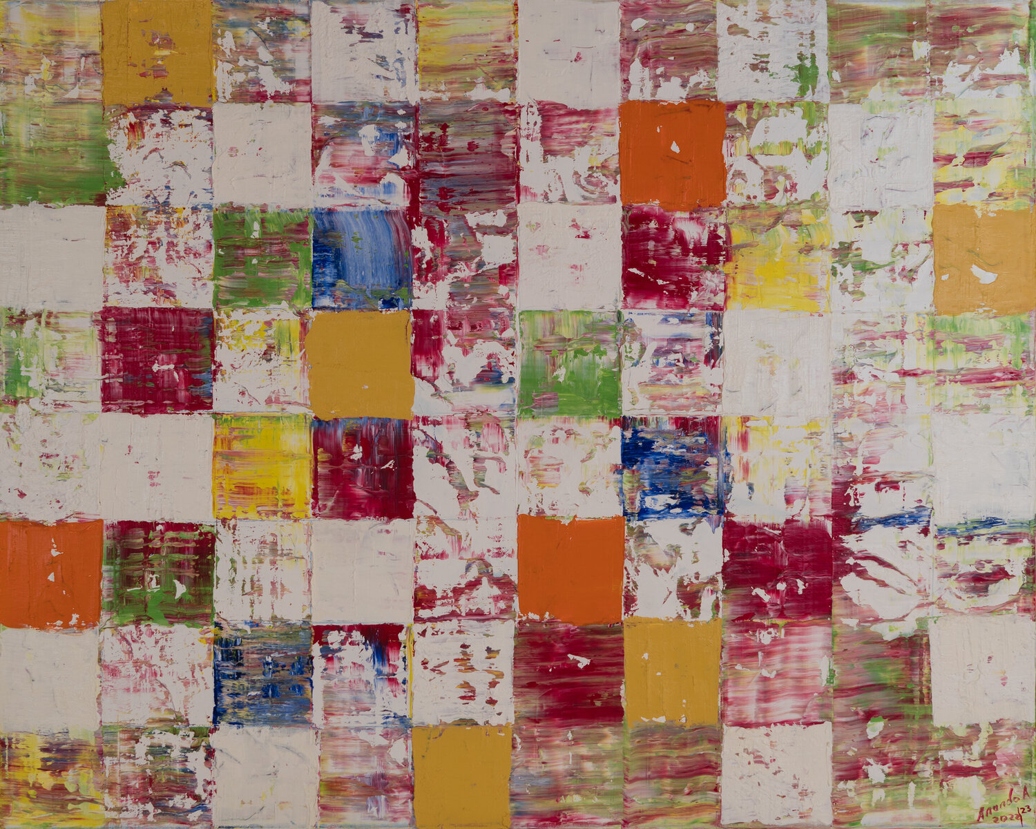 ZEN 2311 (wild roses) Anando Arnold Original painting for sale