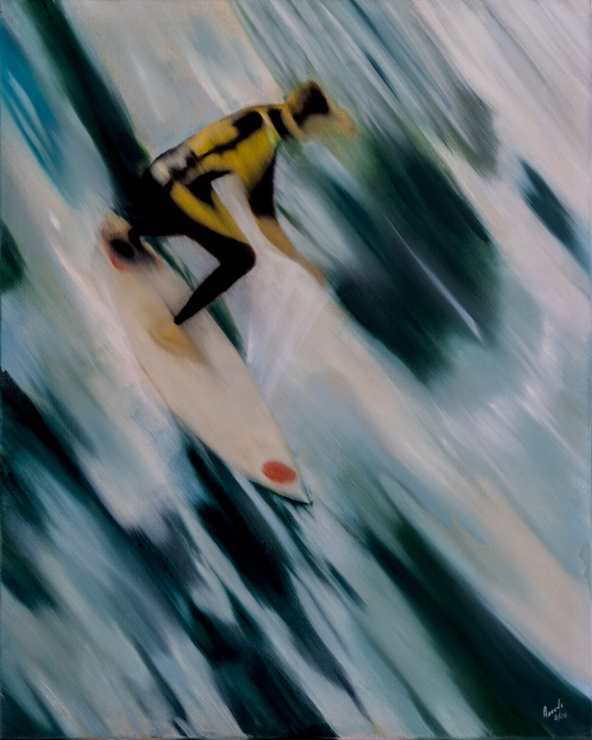 Surfer Anando Arnold Original painting for sale