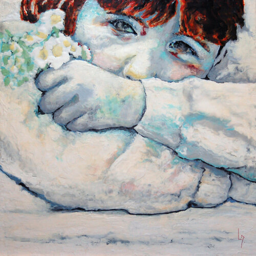 Les pâquerettes by Michèle Loussouarn, Painting for Sale on Select