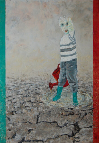 La flaque d'eau by Michèle Loussouarn, Painting for Sale on Select