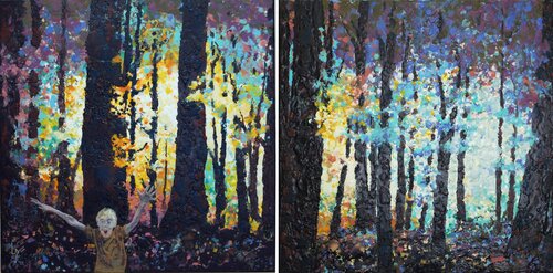 Le cri de la forêt by Michèle Loussouarn, Painting for Sale on Select