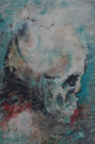 Crâne de profil by Michèle Loussouarn, Painting for Sale on Select