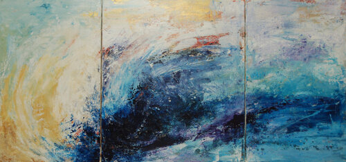 Abstraction 2007C Marine by Michèle Loussouarn, Painting for Sale on Select