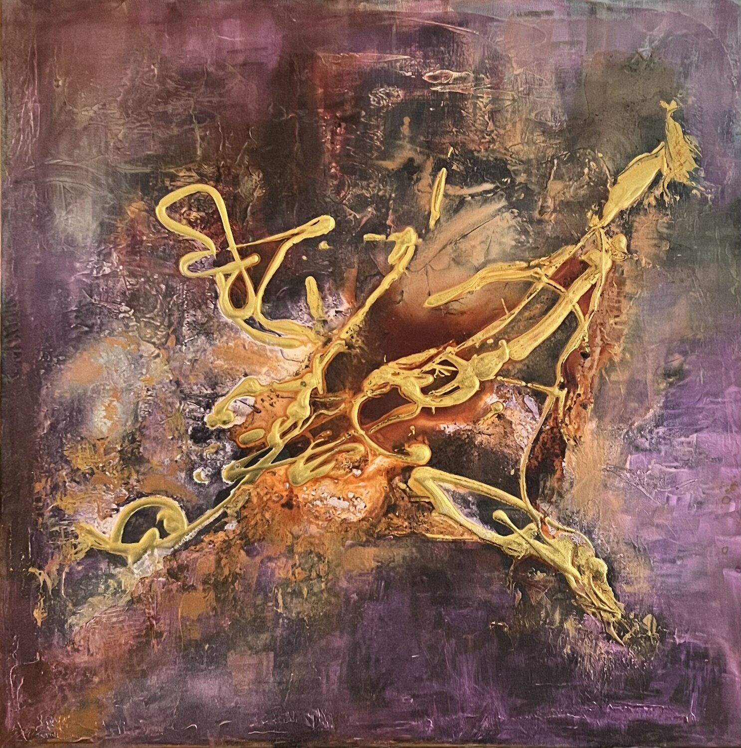 THE SCENE OF EXPERIENCE Judit Pongó Original painting for sale