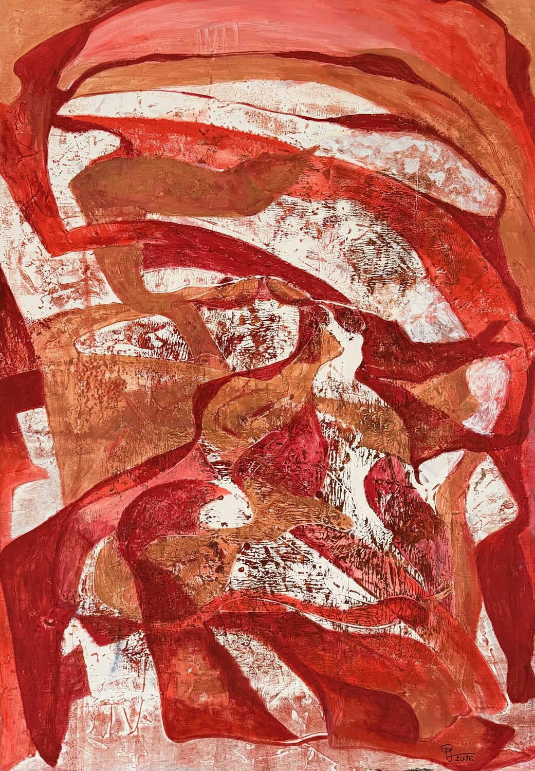 THOUGHTFULLNES Judit Pongó Original painting for sale