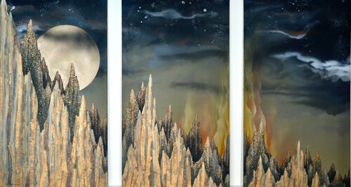 Night Glow by Keiichi Nishimura, Painting for Sale on Select