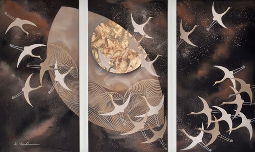 Flying to the Moon by Keiichi Nishimura, Painting for Sale on Select