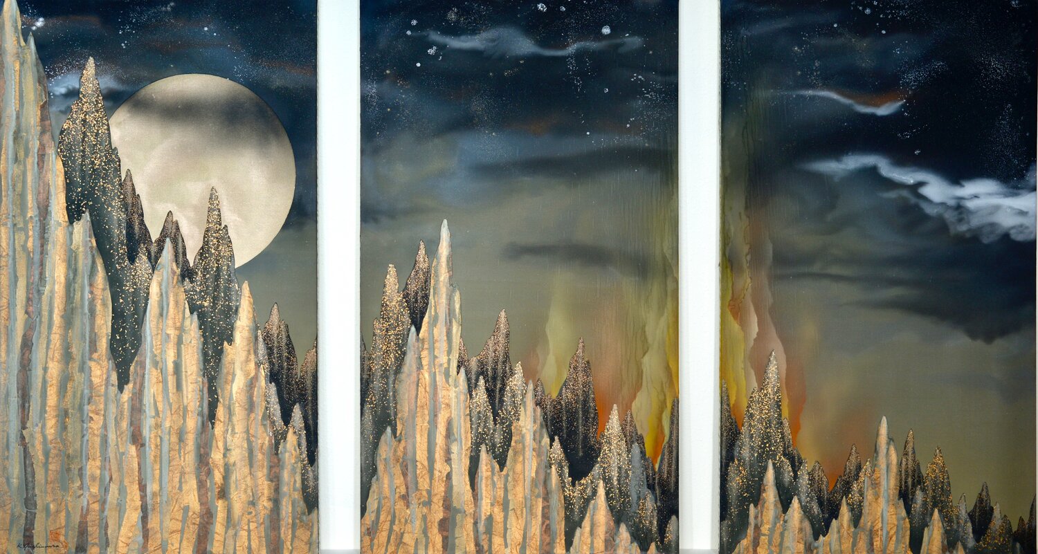 Night Glow Keiichi Nishimura Original painting for sale