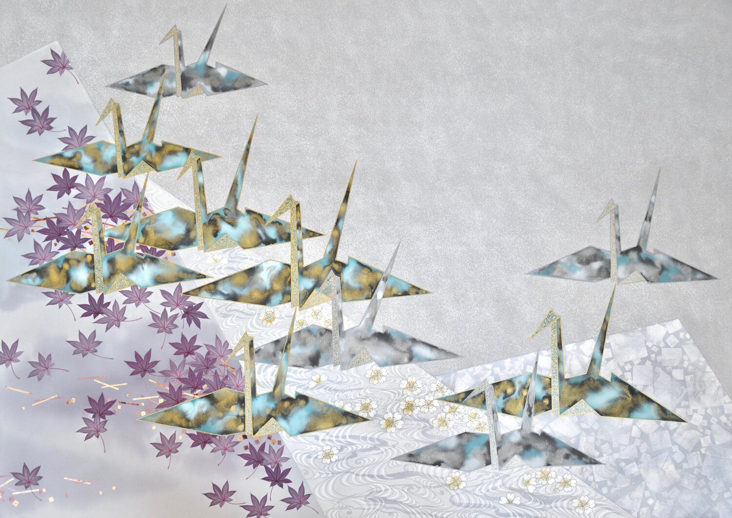 Legend of the Crane Keiichi Nishimura Original painting for sale