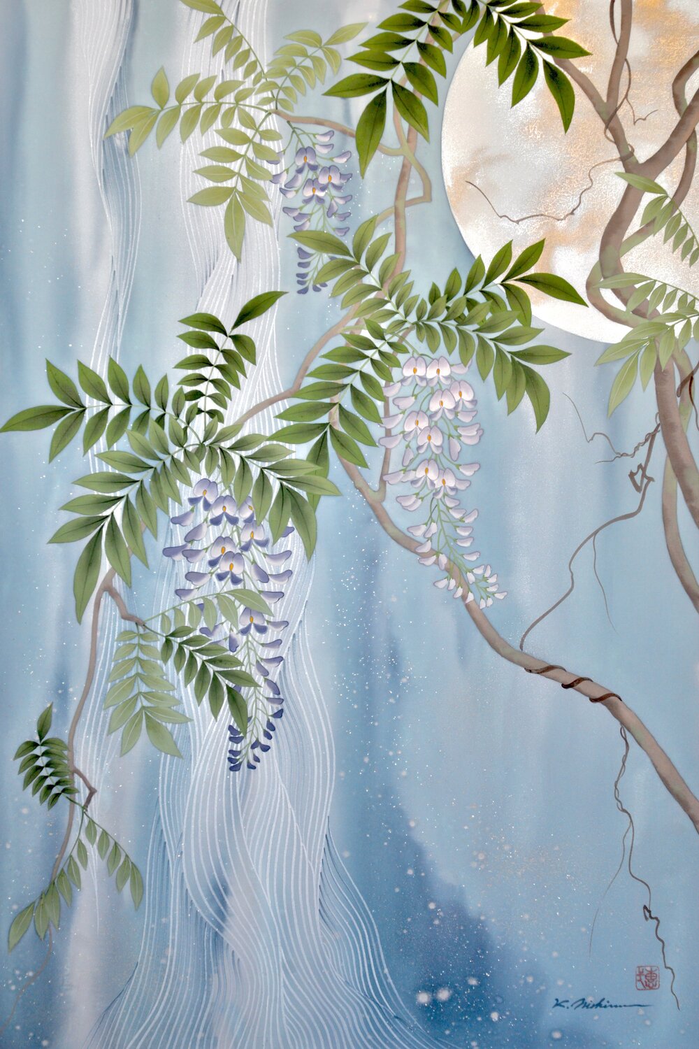 Wisteria Keiichi Nishimura Original painting for sale