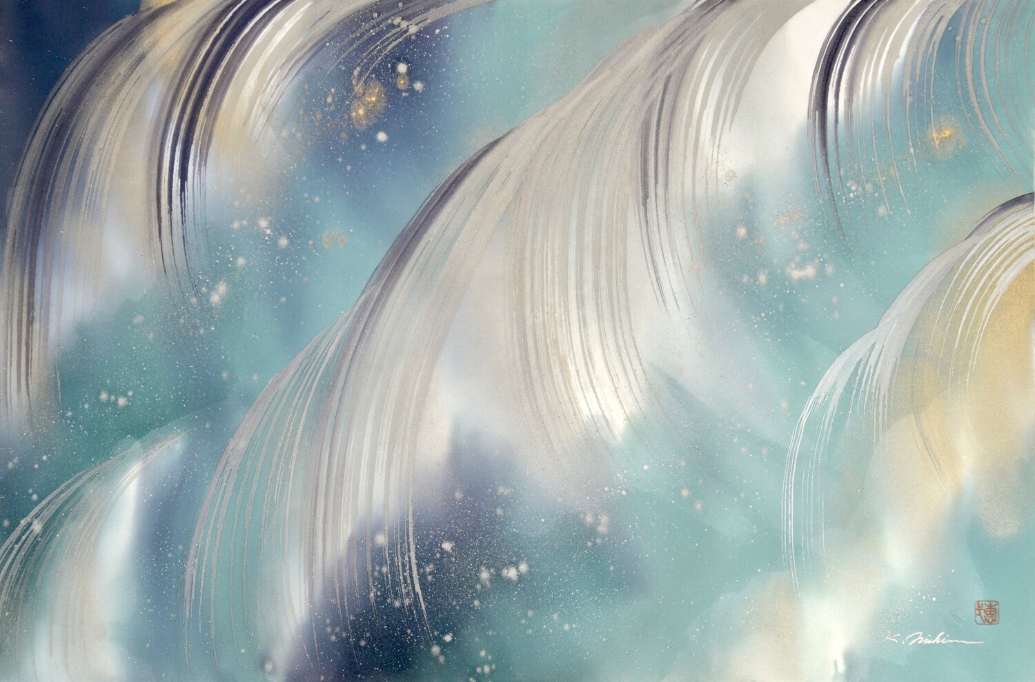 Wave Keiichi Nishimura Original painting for sale