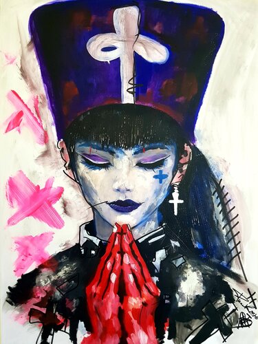 CARDINALE by Franck Sastre, Painting for Sale on Select