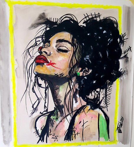 INDOMABLE by Franck Sastre, Painting for Sale on Select