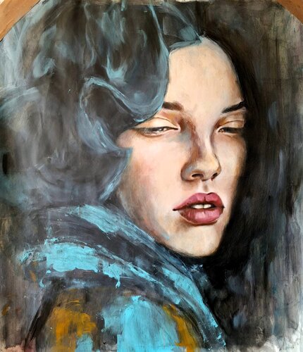 TERCIOPELO AZUL by Franck Sastre, Painting for Sale on Select