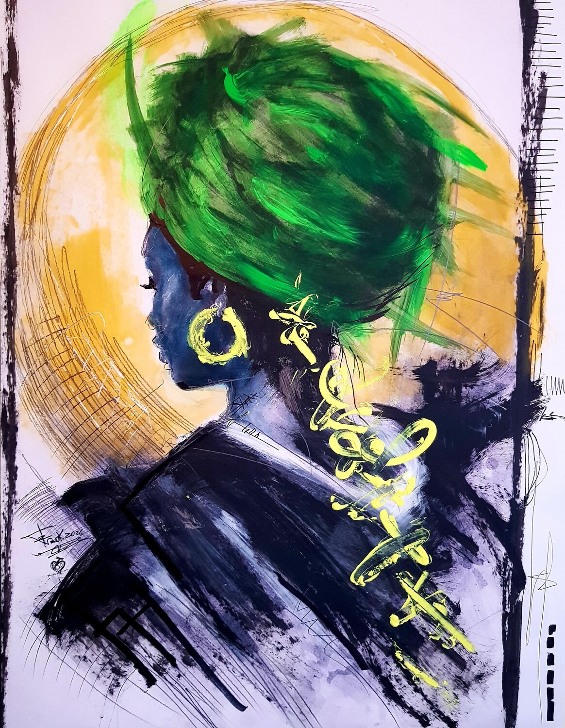 ESMERALDA Franck Sastre Original painting for sale