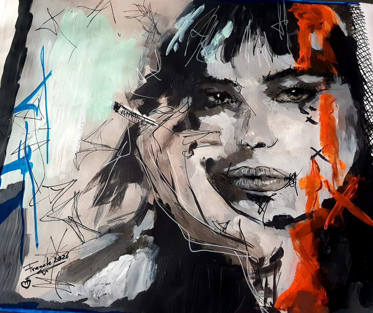 LIBERA Franck Sastre Original painting for sale