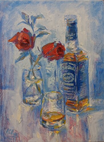 Short Glass of Jack by Alex Klas, Painting for Sale on Select