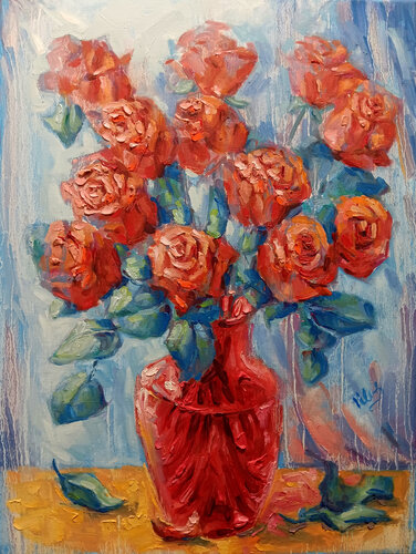 A Dozen Roses l by Alex Klas, Painting for Sale on Select