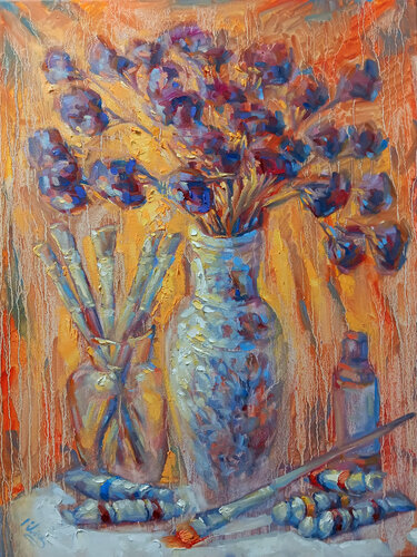 Purple Shades with Paints by Alex Klas, Painting for Sale on Select