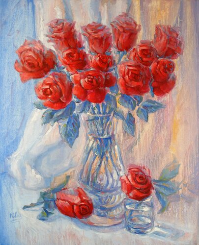 Red Roses by Alex Klas, Painting for Sale on Select